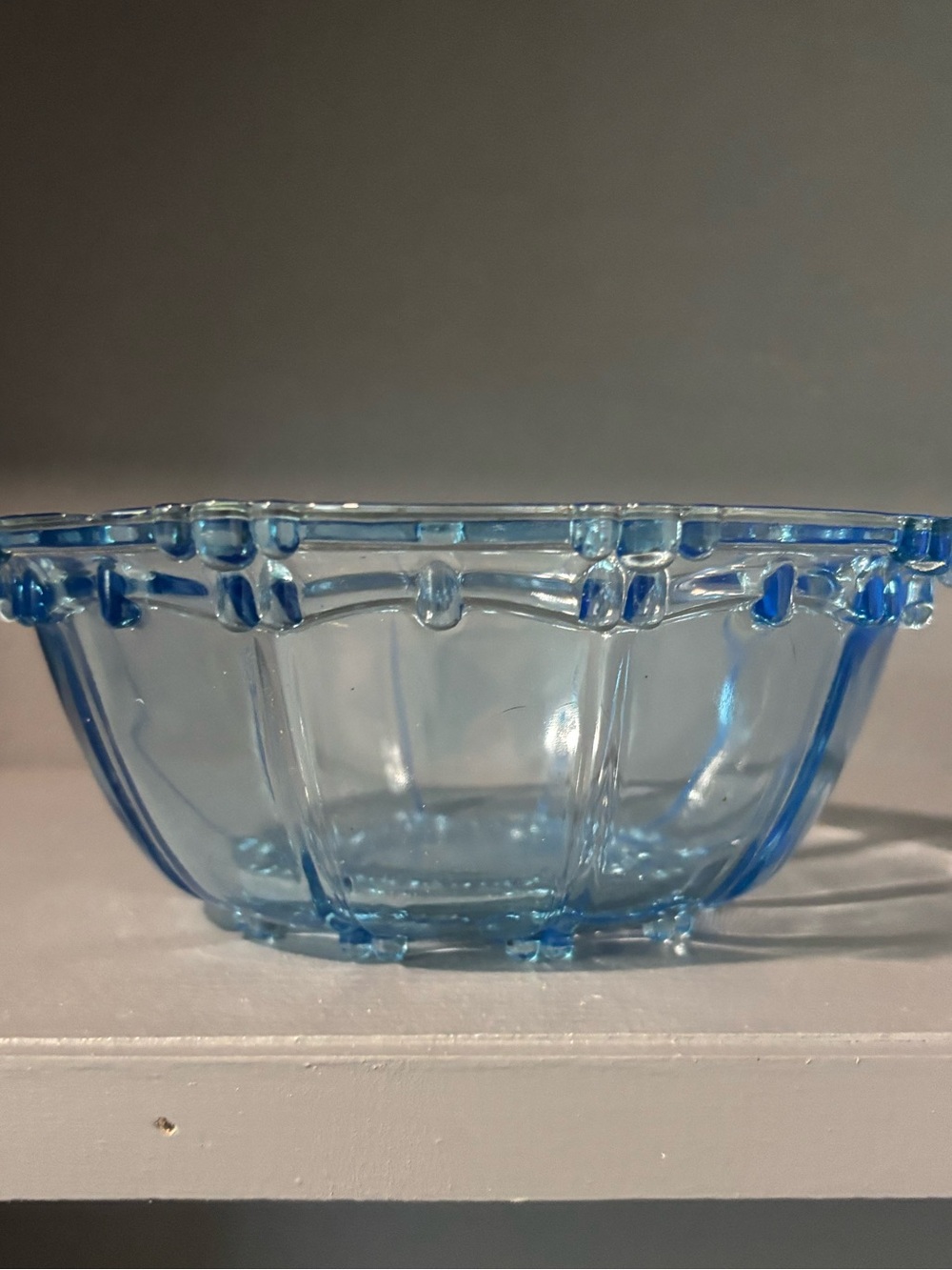Blue Glass Decorative Bowl